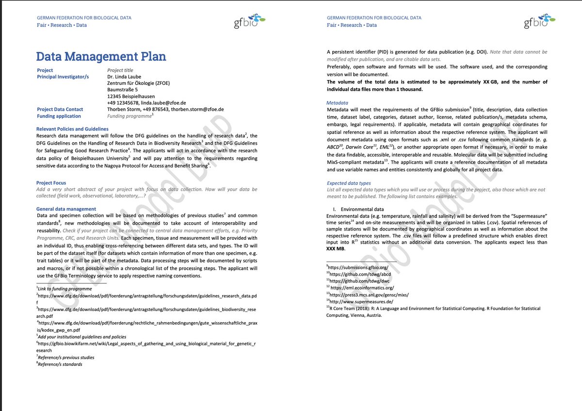 GFBio_eV's tweet photo. New Year's resolution #2: This is the year to write a #Data #Management #Plan for your research project - and to revisit it regularly
#FDM #RDM #GFBioDMPT
For inspiration, see our model #DMP: https://t.co/5rzl0nxES4 https://t.co/Qy0iwH5ZWi