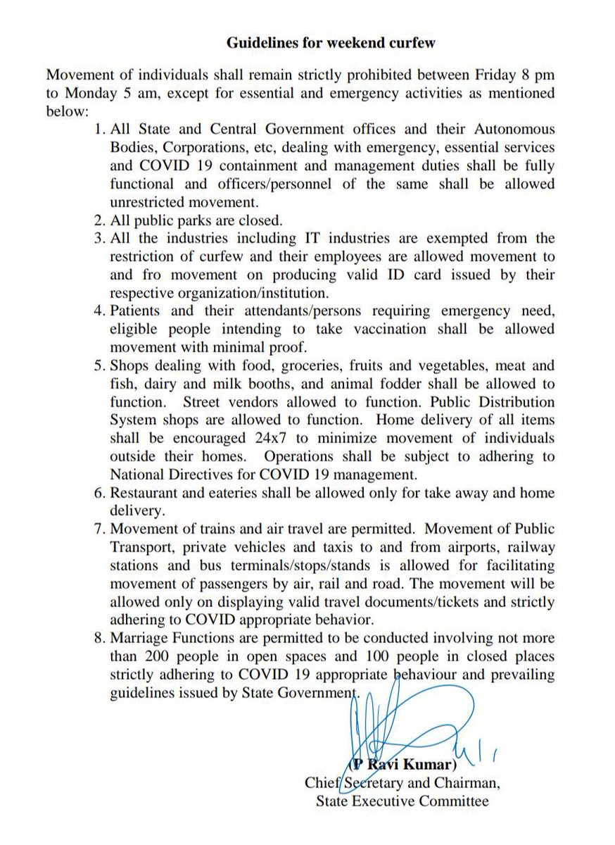 Guidelines for weekend curfew #Udupi #Covid_19