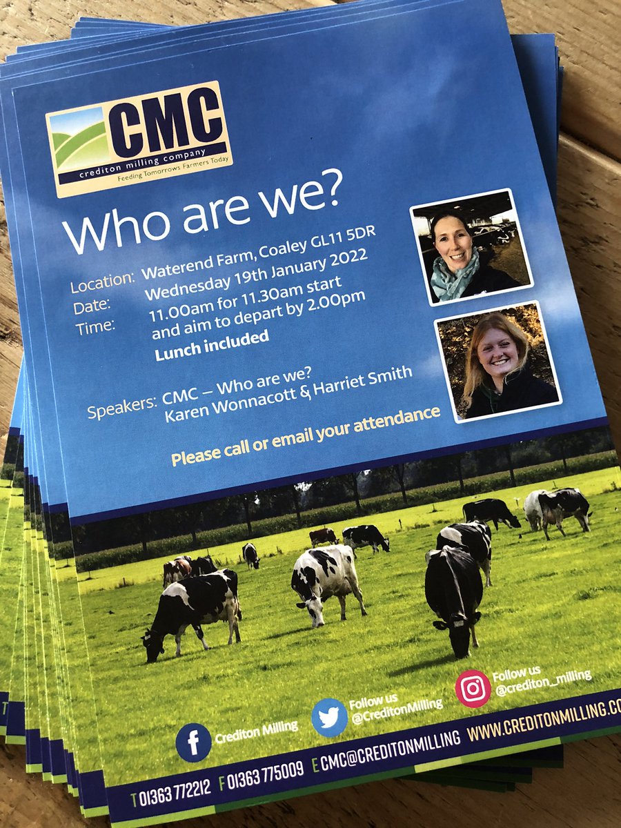 HarrietSmith7's tweet photo. Calling all #dairy, #sheep and #beef farmers in the #Gloucestershire area… we would love to see you there! #fedbycmc @CreditonMilling https://t.co/aghHBuKLSE
