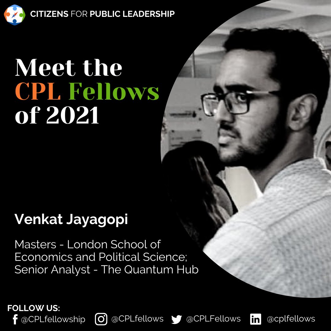CPLFellows's tweet photo. Meet #CPLfellow Venkat Jayagopi! After completing his architecture undergrad in Chennai, Venkat started working with @janausp. He was with the organization for three years working on development projects in Bangalore and Rajasthan. https://t.co/ovlUgD2MsM