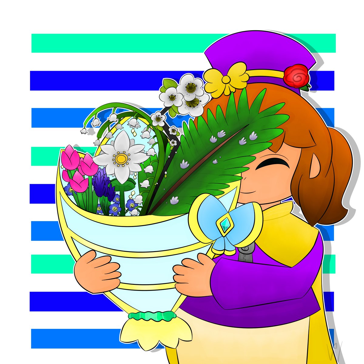flowers :D

(edelweiss, arborvitae flowers [thuja], pear blossom, lily of the valley, pink tulip, veronica [speedwell] flowers)

#AHatinTime #ahit #ahitfanart