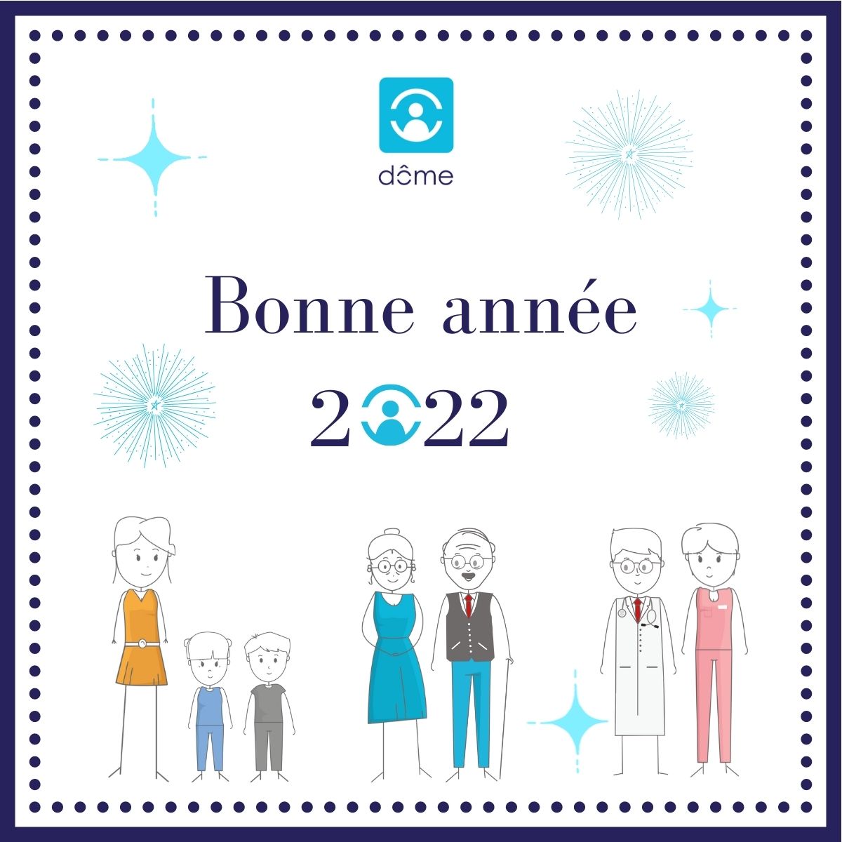🌟 TRÈS BELLE ANNÉE À TOUS 🌟
 Nos bonnes résolutions ne changeront pas pour 2022 :
- Écoute
- Accompagnement
- Proximité
- Innovation
 Un grand MERCI aux familles, à nos clients et à nos partenaires pour leur confiance.
 #aidants #handicap #seniors #SAAD #SSIAD  #coordination