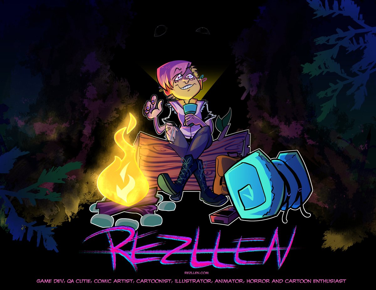 Rezllen's tweet image. 💜🎃🦇Hi, I&apos;m Robin! I&apos;m your local horror, cartoon, and game dev nerd. You can find my webcomic, shops, and various website through my linktree and personal website. Feel free to DM or email for professional inquiries! 🎨🖌️💜

rezllen.com
linktr.ee/Rezllen