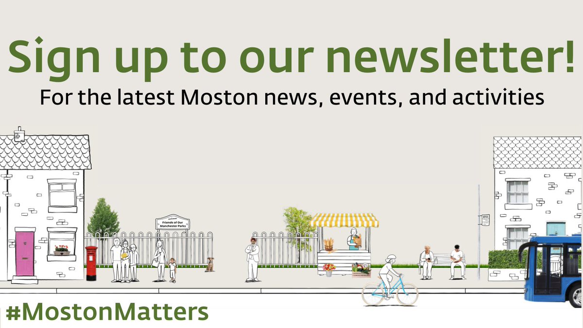 We’re working with residents, businesses and #community groups to deliver activities to bring the community together and create a cleaner, greener, and safer #Moston.  

Sign up to our newsletter to find out how you can get involved bit.ly/3iZjNyR #MostonMatters