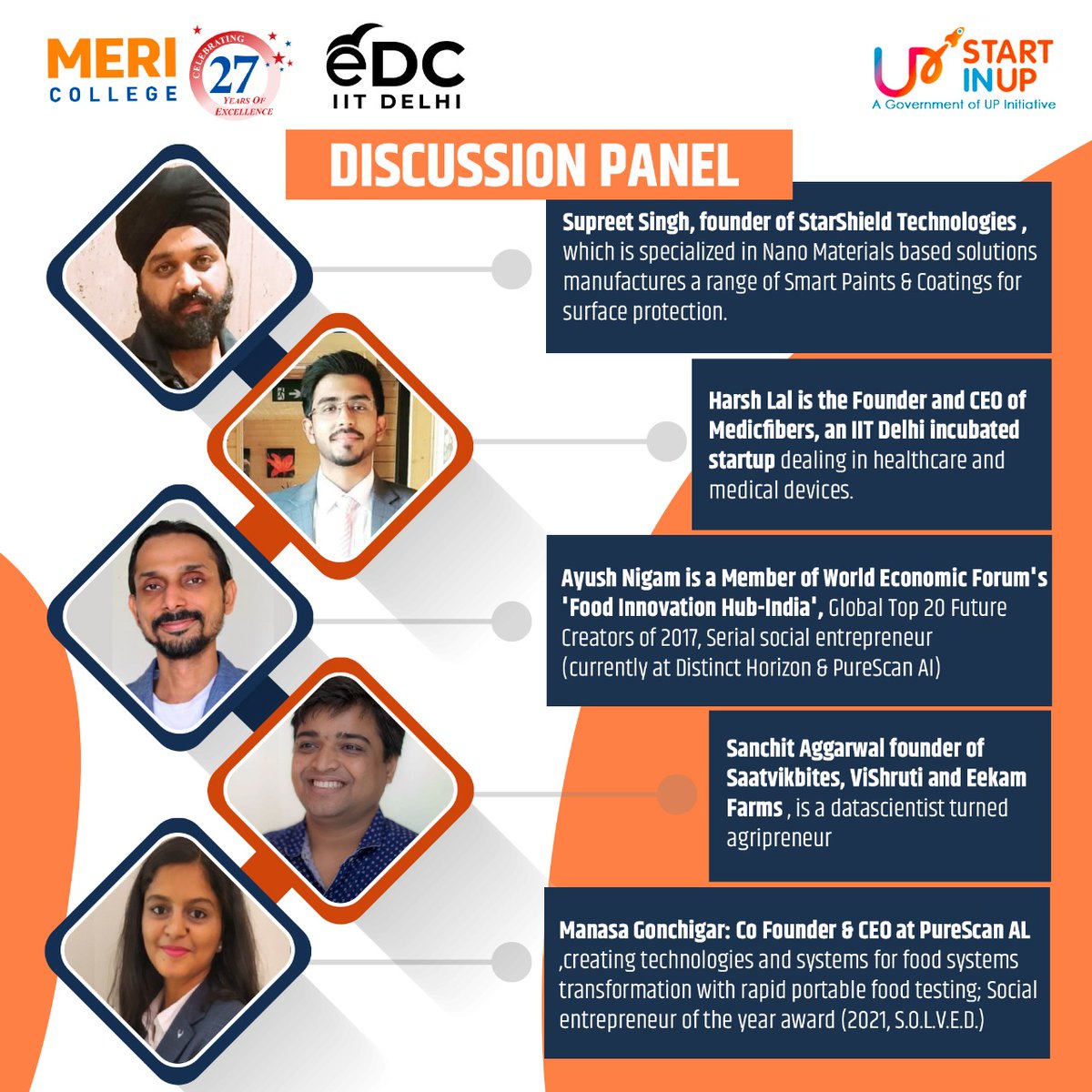 UPStartuppolicy's tweet photo. @MeriCollege with @edciitdelhi is organizing "#Entrepreneurship &amp; #Innovation Growth Fest 1.0." The panel includes experienced startup professionals who'll be brainstorming business ideas.

Date: 16th Jan'22
Hurry Up! Register.
https://t.co/v9MtDcA8VS

@SocialAlphaIN #StartInUP https://t.co/mDNkJxNizY