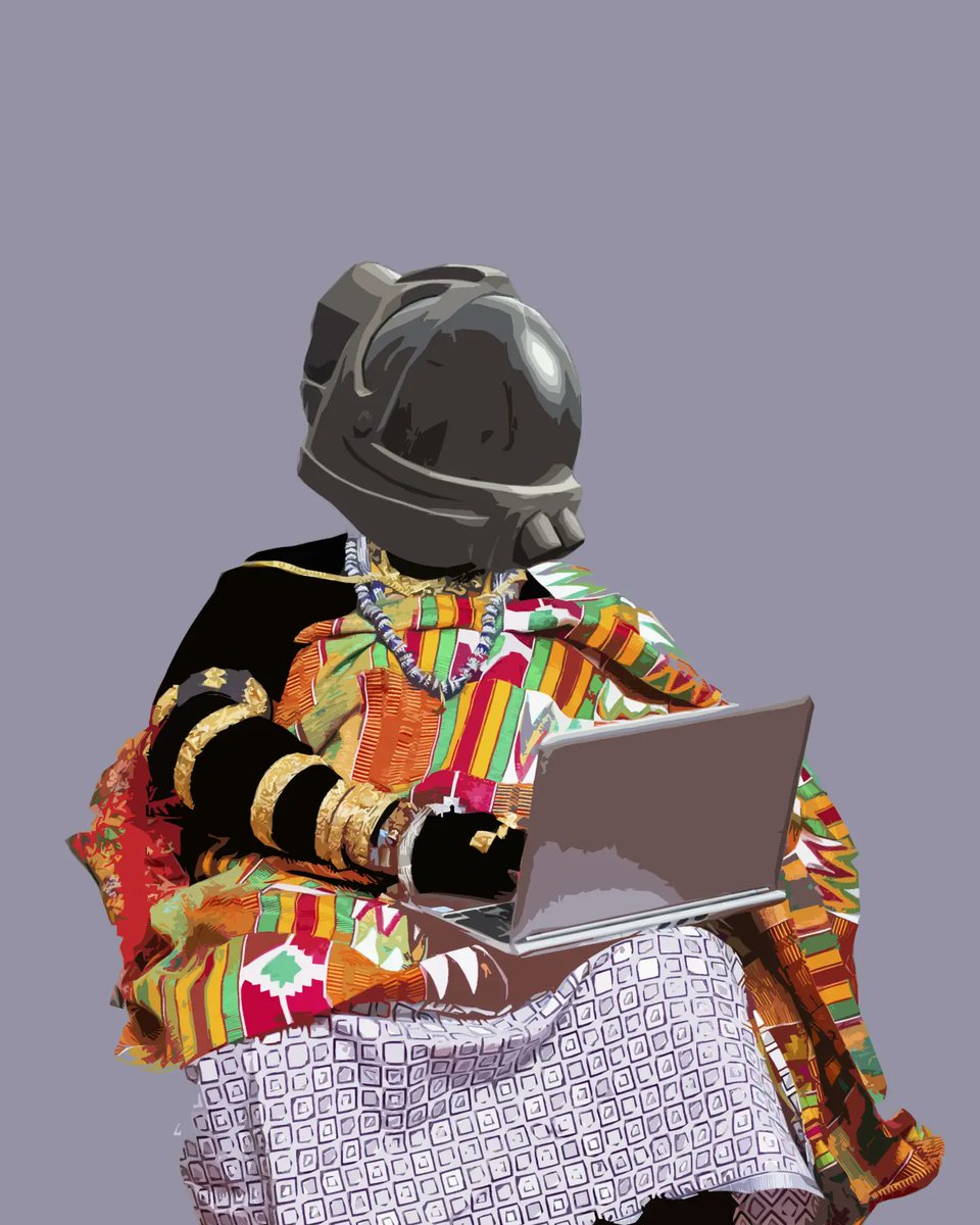 nkfrom04's tweet image. &quot;MODERNIZATION&quot;- series
.
Technology meets african culture
#art #ghana #africa #digitalart