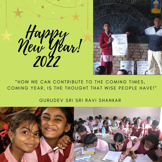 Wishing you all love, joy & prosperity in the new year ! #HappyNewYear2022 #GiftASmile #ArtofLivingFreeSchools