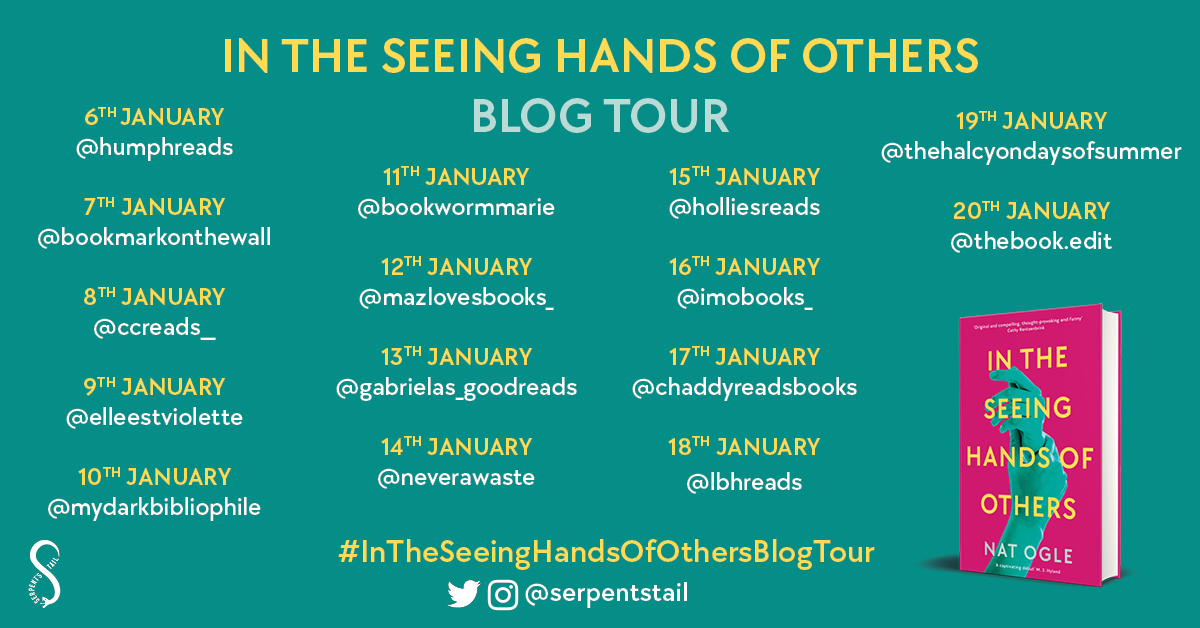 serpentstail's tweet photo. Tomorrow sees the start of the #InTheSeeingHandsOfOthersBlogTour! We can't wait to hear what our brilliant bloggers think about this exciting debut novel from @nat__ogle ✨ https://t.co/6GkfdWtXoV