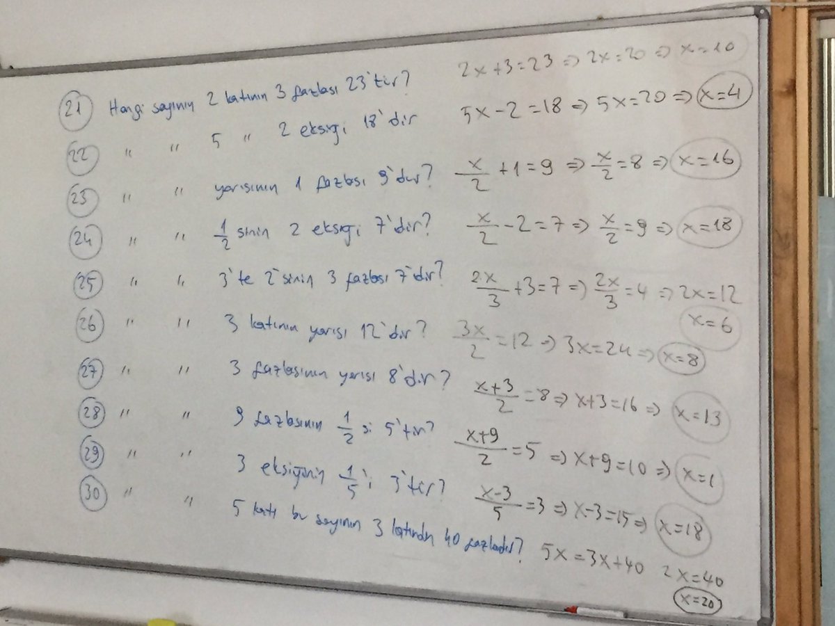 Denklem kurma problemlerine giriş