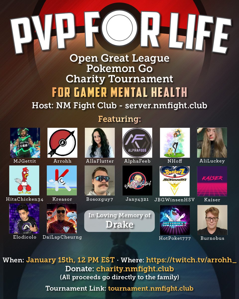 Come join us and Support Mental Health and raising awareness. I think we all know this is a very timely and common issue in the community, and outside of it. Big shoutout to NM fight club and <a href="/TheArrohh/">Arrohh</a> for hosting this amazing event. Looking forward to seeing you all there.