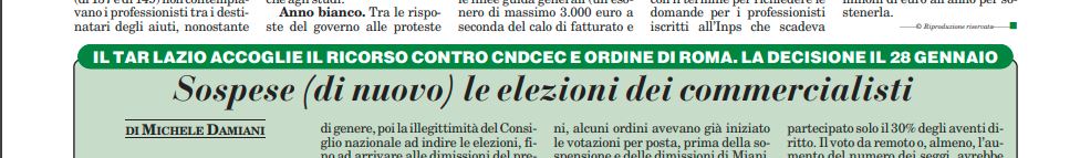 MicheDamiani's tweet photo. Paginata densa su @ItaliaOggi. In apertura l'analisi sugli aiuti ai #professionisti in epoca #Covid_19, che spesso presentano difficoltà e ritardi. Di taglio l'ennesimo rinvio per le elezioni dei #commercialisti, ferme ormai dall'autunno 2020. #cndcec #lavoro https://t.co/6x93QV3MrA