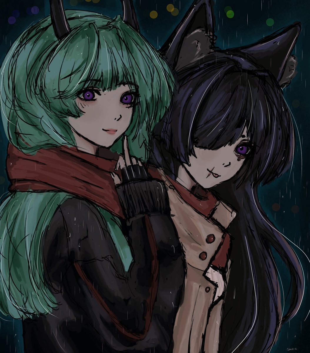 Shikigami_Kit's tweet photo. HEYOOOO!
I finished the drawing for @TheVivVT I incredibly loved this because the painting was a challenge because I don't paint in greens as much but surprisingly the process ran smoothlyโฅ๏ธ๐
.
.
#shikigart #Vivsuals #foxgirl #Valkyrie #rain #lights #nightime #animeart #paint2d https://t.co/Z39QK1Zoy7