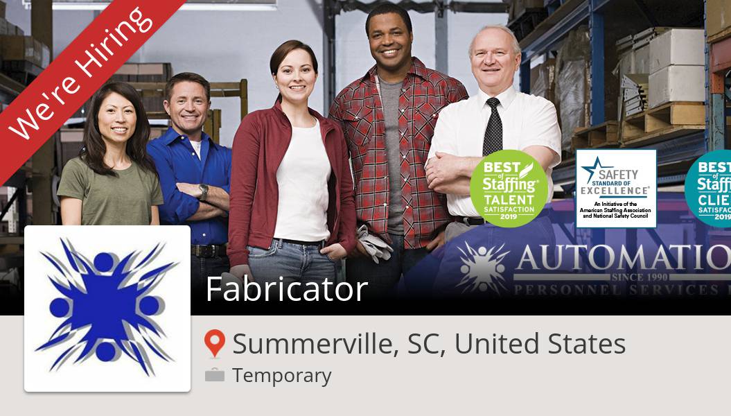 APSapply's tweet photo. #AutomationPersonnelServices is hiring! #Fabricator in #SummervilleSCUnitedStates, apply now! #job https://t.co/jiBWk3Ltdg #job #hiring https://t.co/CyyIb1TQPE