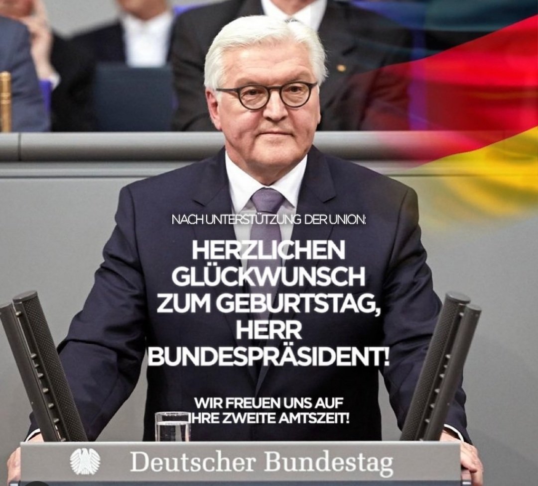 Steinmeier2022's tweet photo. Alles Gute und Herzlichen Glückwunsch! 🇩🇪🎊🎊🥳🥳

#Steinmeier2022 🇩🇪 #Steinmeier #Bundespraesident #BPWahl2022 https://t.co/0bC3DDF2QS