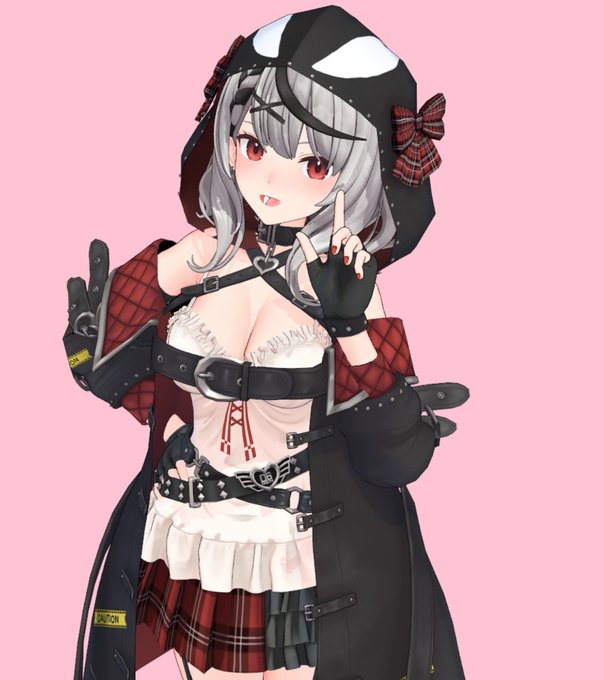 ・小物物理入れ、ウェイト調整
・耳ピアス作成
・フード テクスチャ作業中
フードも大体完成してきました～🤗
耳ピアスを作りましたが髪あるとほぼ見えないですね～
あとは仮面ですね
ほんとパーツ多いですね～😇 