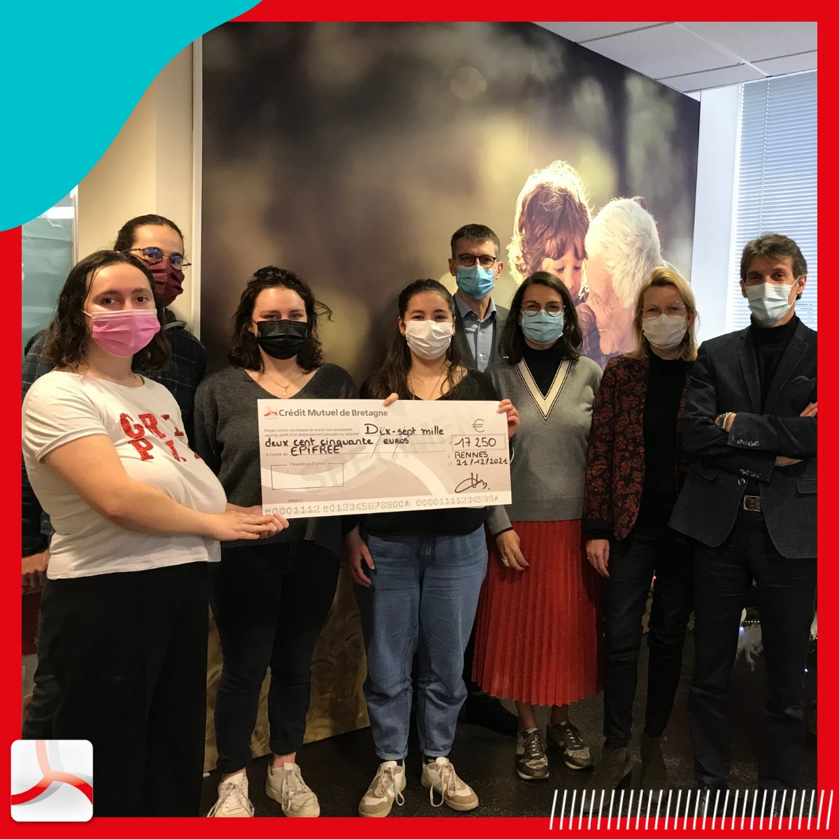 Les Solidarités finissent l’année en beauté

La Direction Départementale du 35 a remis le 22 décembre dernier, via le programme des Solidarités du <a href="/CMBretagne/">CMBretagne</a>, un chèque de 17 250€ à l’association étudiante Rennaise EPIFREE.🙂

#solidarités #cmb #dons #epifree #dd35