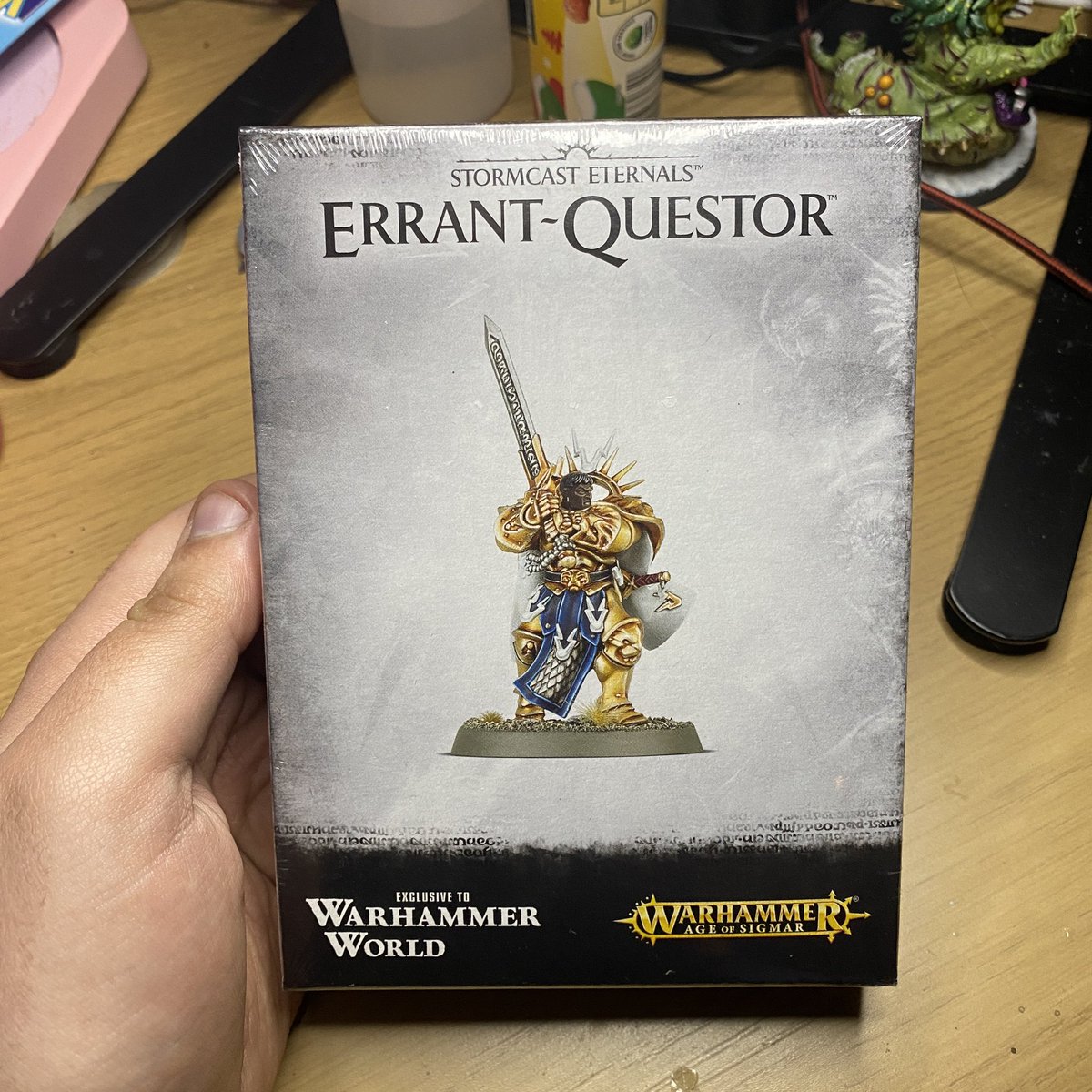 HTatHealys's tweet photo. Decided on my first mini of 2022: A Errant Questor/Custodes Blade Champion conversion! I’ll be converting this up on twitch later night so pop on by from 19:30 GMT if you’re about 🧡#warhammercommuity #custodes https://t.co/4ukDeJ782Q