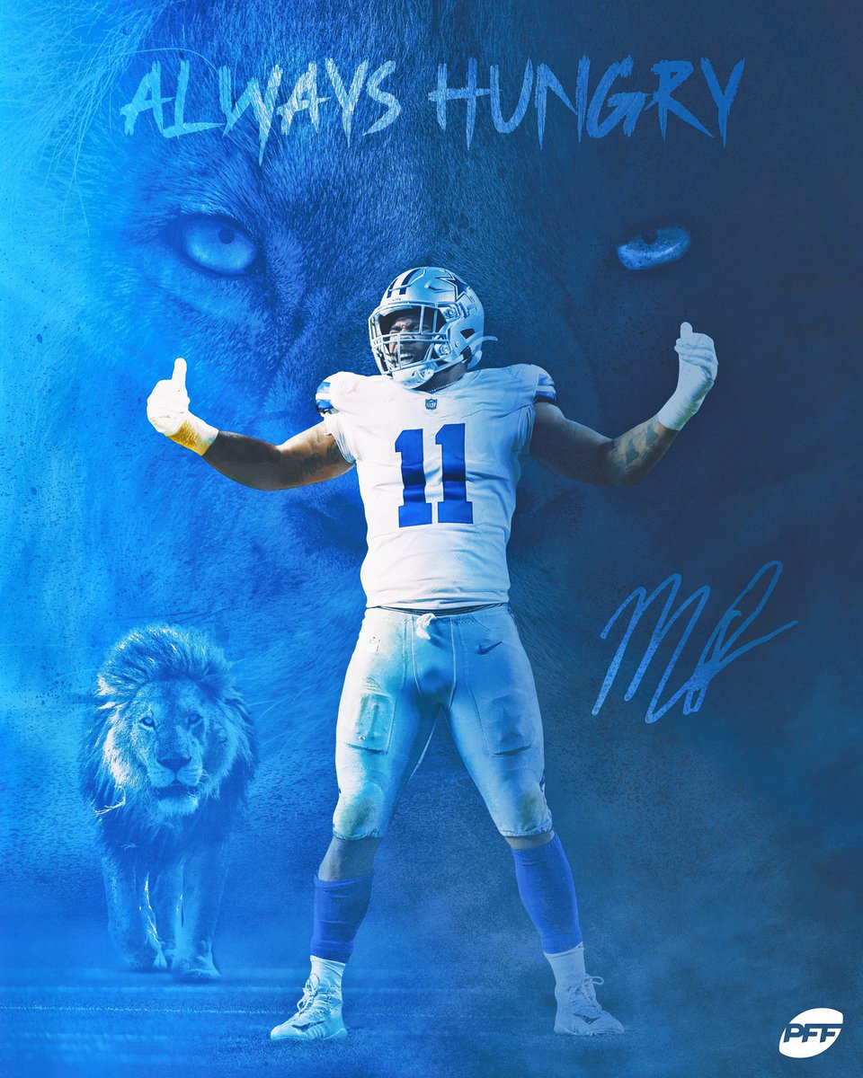 PFF's tweet photo. Micah Parsons this season:

⭐️ 0 TDs allowed in coverage (284 snaps) 

⭐️ 88.7 PFF Grade (1st among all LBs)

⭐️ 93.0 pass-rushing grade (Best in NFL) https://t.co/Lq7G9IVzuU