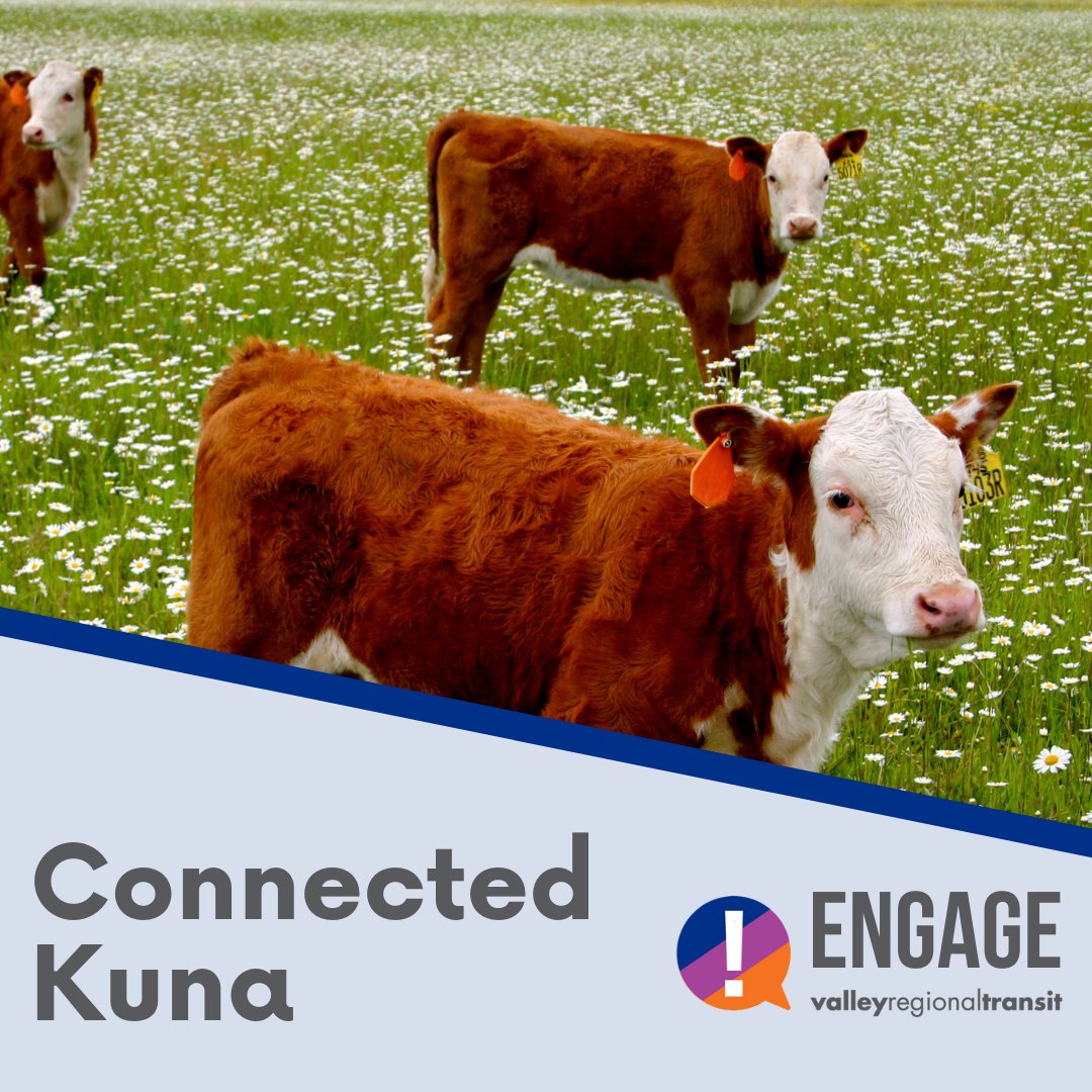 rideVRT's tweet photo. Valley Regional Transit is working with the City of Kuna to explore transportation solutions that better connect Kuna residents to the places they need to go. We need your ideas. Visit https://t.co/tfrKLNPiGm
#connecting-k-town #engageVRT #kunaidaho https://t.co/JFqkgNpjS6