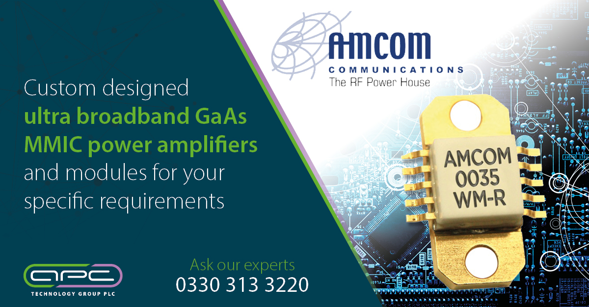 APCTechGroup's tweet photo. Ask our specialist #RF team about custom designed #MMICs and modules from AMCOM. Including all front-end components such as low-noise amplifiers, power amplifiers, switches, phase shifters, and up/down converters.
0330 313 3220 | rf@apcplc.com https://t.co/TxLJFToHAR