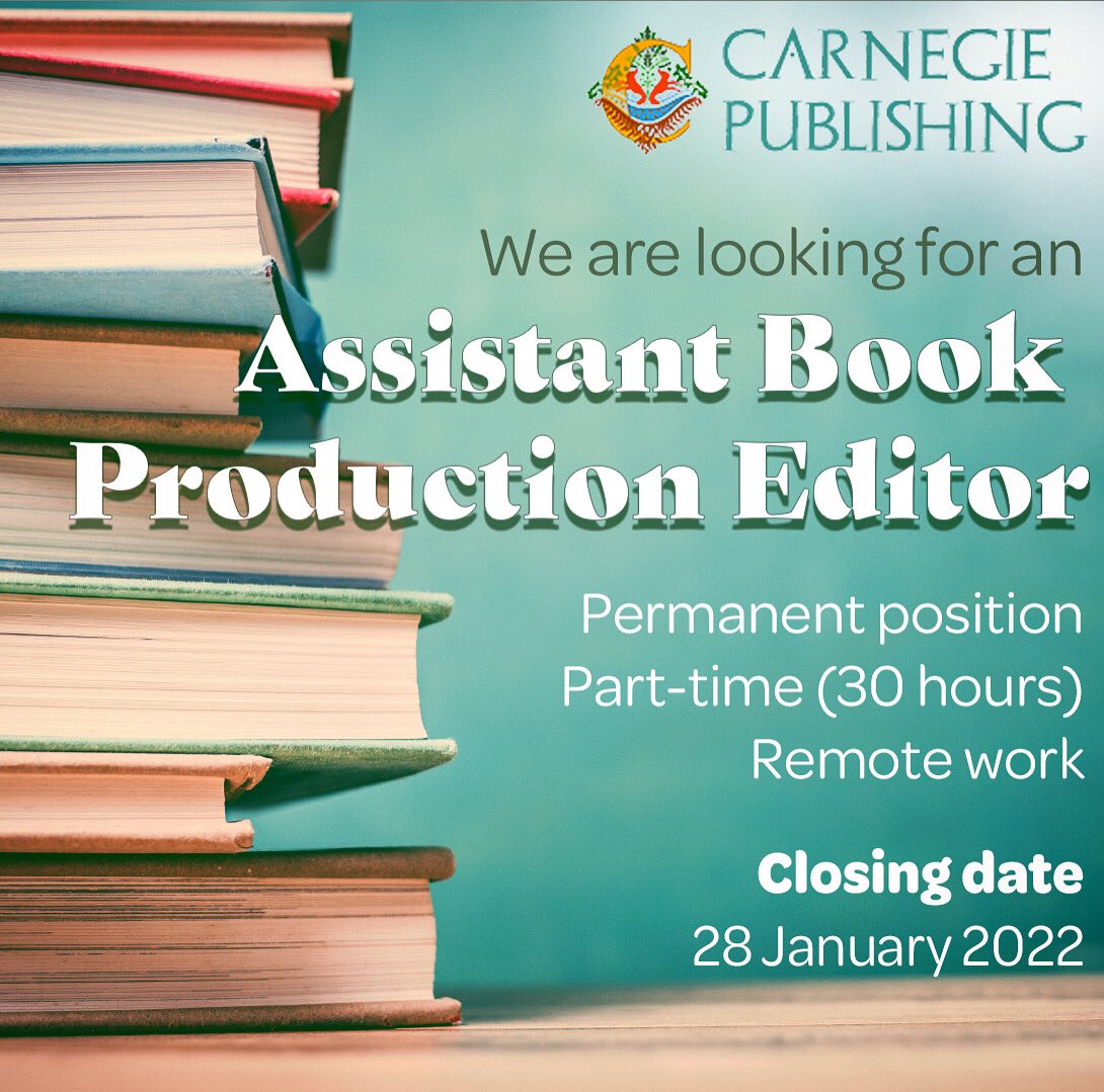 Carn_Publishing's tweet photo. #BookTwitter, we are hiring! 🚨 

Are you enthusiastic about books, well organised, with a good eye for detail? Then you may be just what we’re looking for! 

For more information and to apply for the position, see https://t.co/0FQl2DSXb7 #publishingjobs #jobadvert #editingjobs https://t.co/2ZoRBaabHn