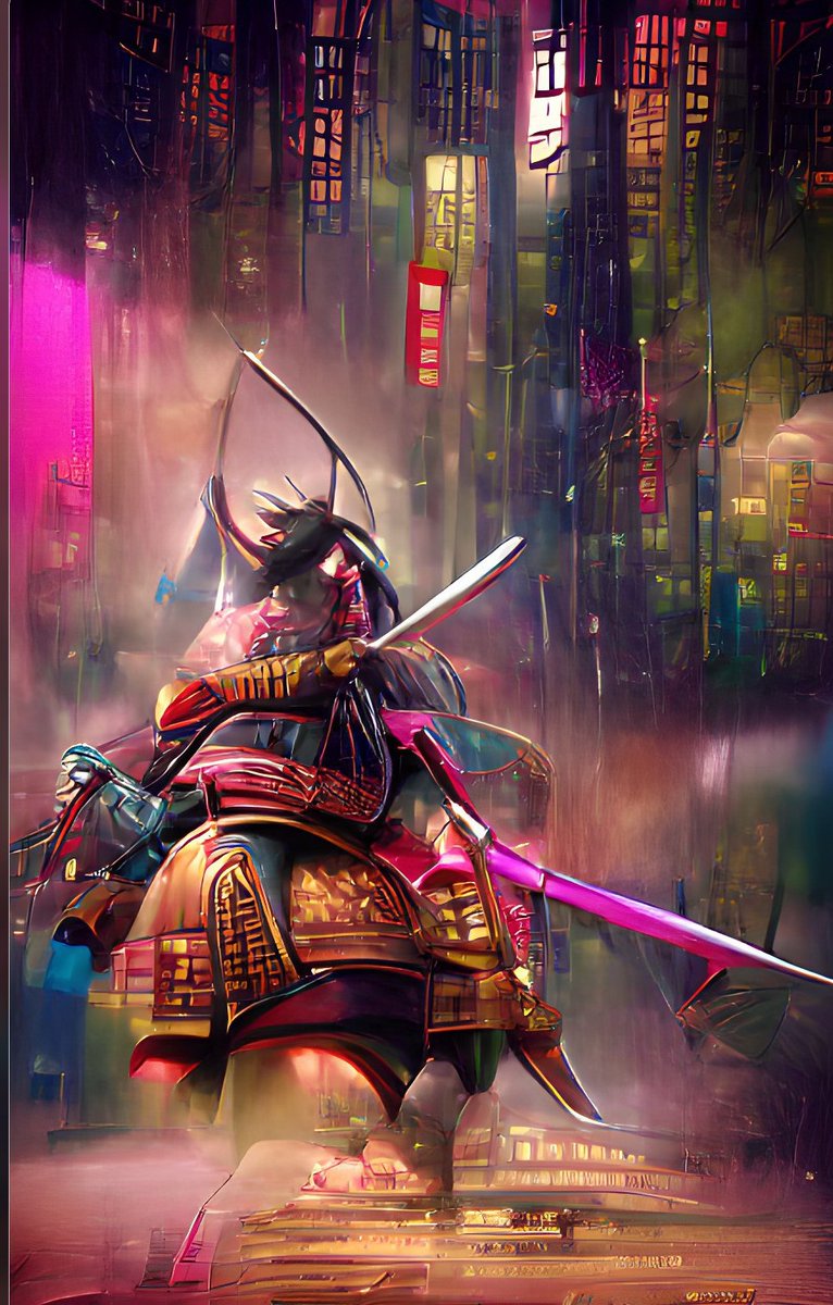 Cyberpunk Sumo Samurai  made with VQGAN and CLIP. 

Retweet  and follow if you like this. Thanks for looking!

#vqgan #aiart #digitalart #ArtistOnTwitter #cyberpunk #NFTCommunity #Samurai #Shogunraiden #Warrior
