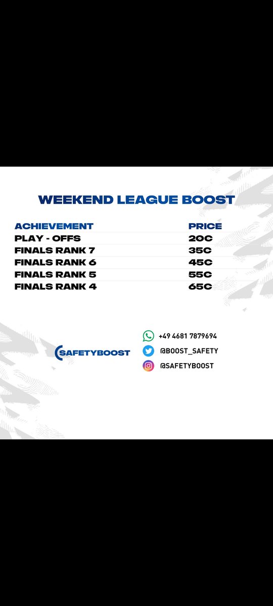 boost_safety's tweet photo. Contact us for WL Boost!

@safetycoins 

#FIFA22 #FIFA22leaks #FUT #FUTChampions #FIFA2022 https://t.co/XrdgZr8A8q
