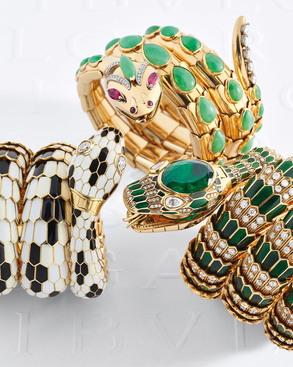 Bulgariofficial's tweet image. #Bulgari's distinguished #SerpentiMetamorphosis #Heritage watches are part of a decadent tradition, created in the 1960s for the iconic #ElizabethTaylor. The formidable snake is seen as a symbol of rebirth, protection, and healing. #BulgariWatches