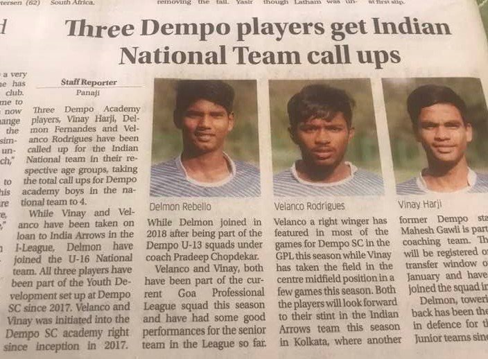 ShrinivasDempo's tweet photo. Our efforts at the Dempo Sports Club Football Academy are finally beginning to bear fruit. The journey has just begun. Congratulations to the boys, the coaching staff and the entire team @DempoSCOfficial that made it happen. 
#Football #FootballAcademy #Goa https://t.co/MKosC1reLy