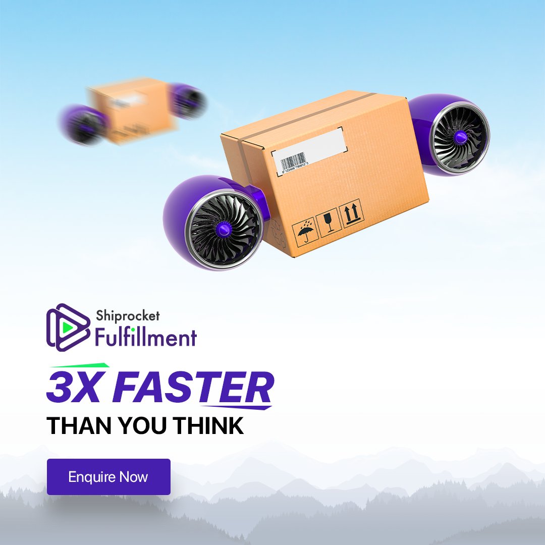ShiprocketIndia's tweet photo. Experience the power of fulfillment & deliver 3x faster. Get started now: https://t.co/NVGhA9eH5f
#fasterdelivery #warehousingsolutions #logisticsolutions #packagedelivery #fulfillmentcenter #fastershipping #warehousemanagement https://t.co/1RBcoHQask