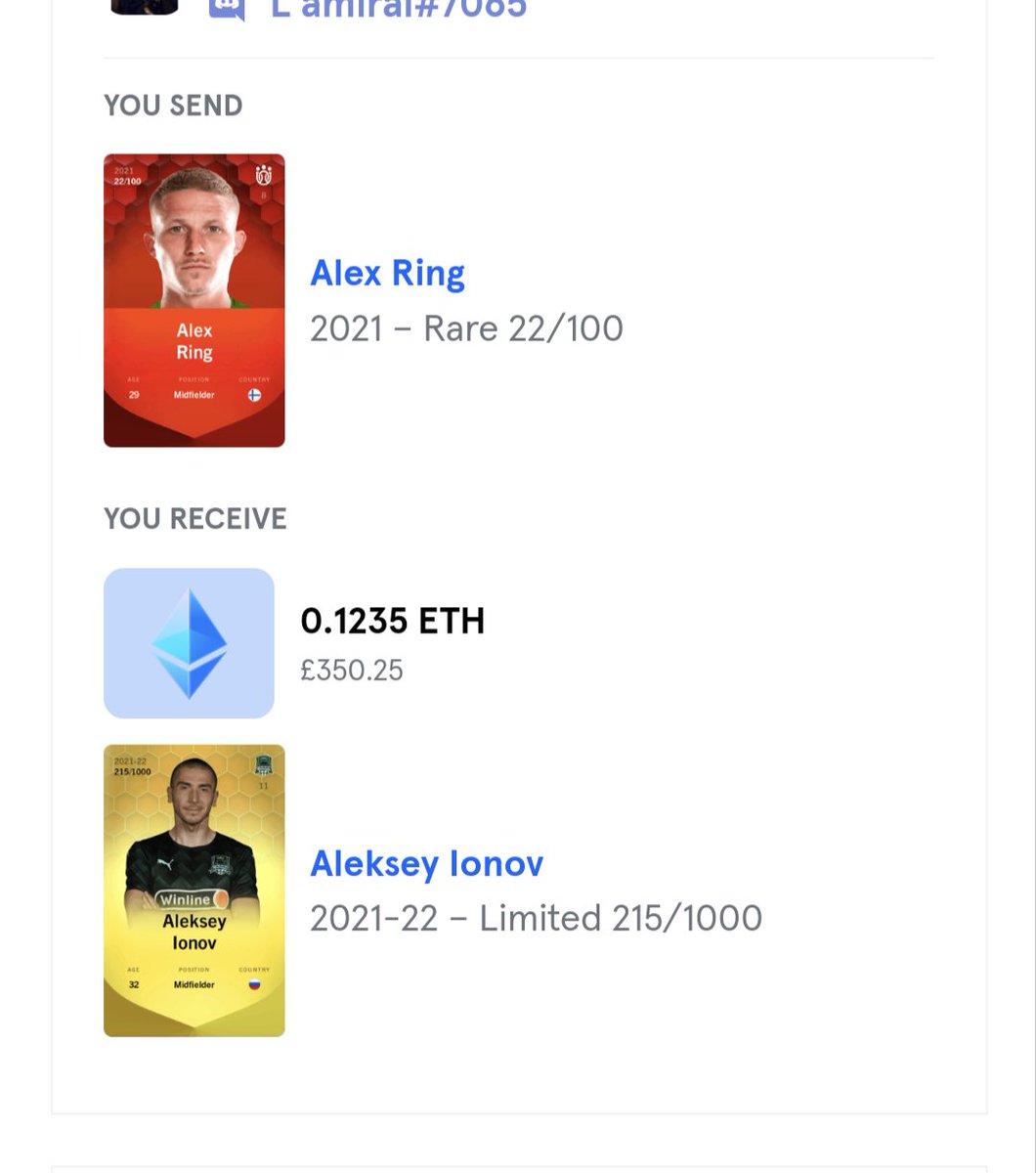 SorareMonkey's tweet photo. Very sad day at SRMonkey FC. I've let #alexring from @AustinFC go. He was my first reward on #sorare and delivered the goods time and time again. Including many more rewards! 😥

Unfortunately I just needed to raise trading funds for my deals. Good luck in the future. https://t.co/FefujuFvlE