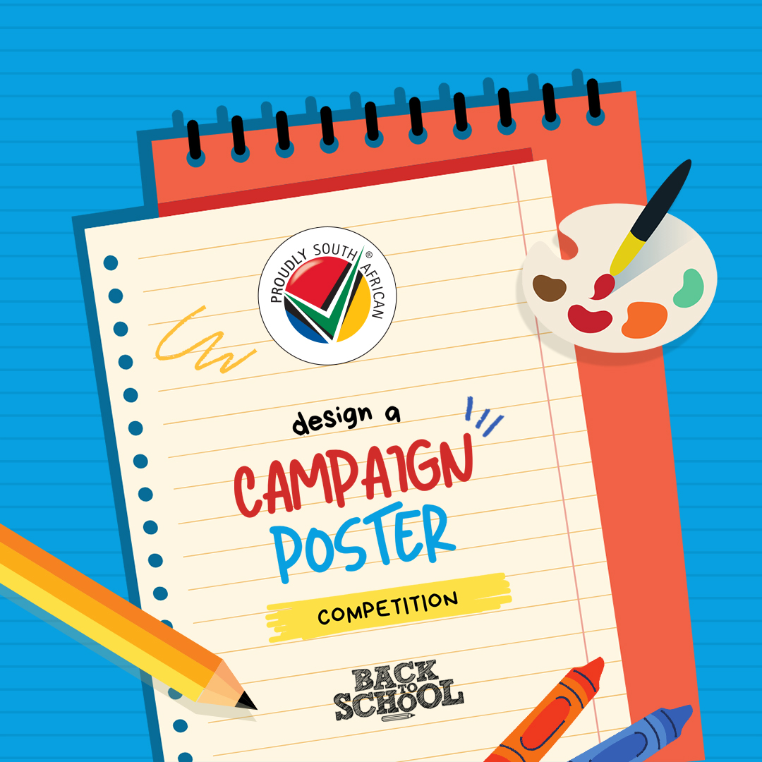 ProudlySA's tweet photo. Hey Grade R’s – 7’s, have you entered our #BackToSchool competition? If you haven’t then what are you wating for?! All you need to do is #Designanad with a message in pictures or words of why supporting local businesses is important. Don’t forget to tag us. Good luck! #BuyLocal https://t.co/2SgiCMfGij