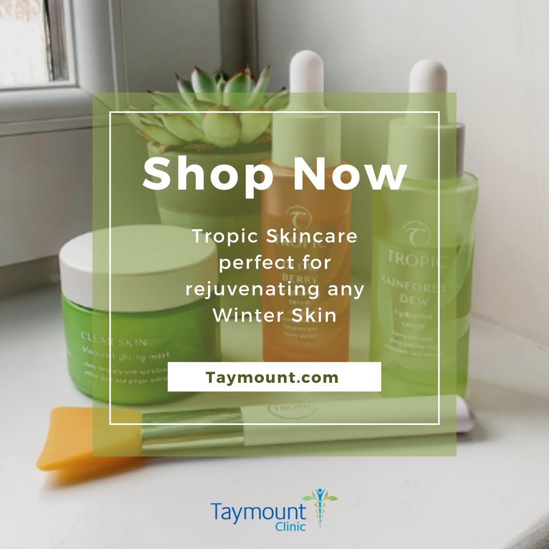 Skin not feeling it's usual self? Why not try our Tropic Skincare range, perfect for helping to rejuvenate any winter skin! 

Shop our ranges now:

taymount.com/shop