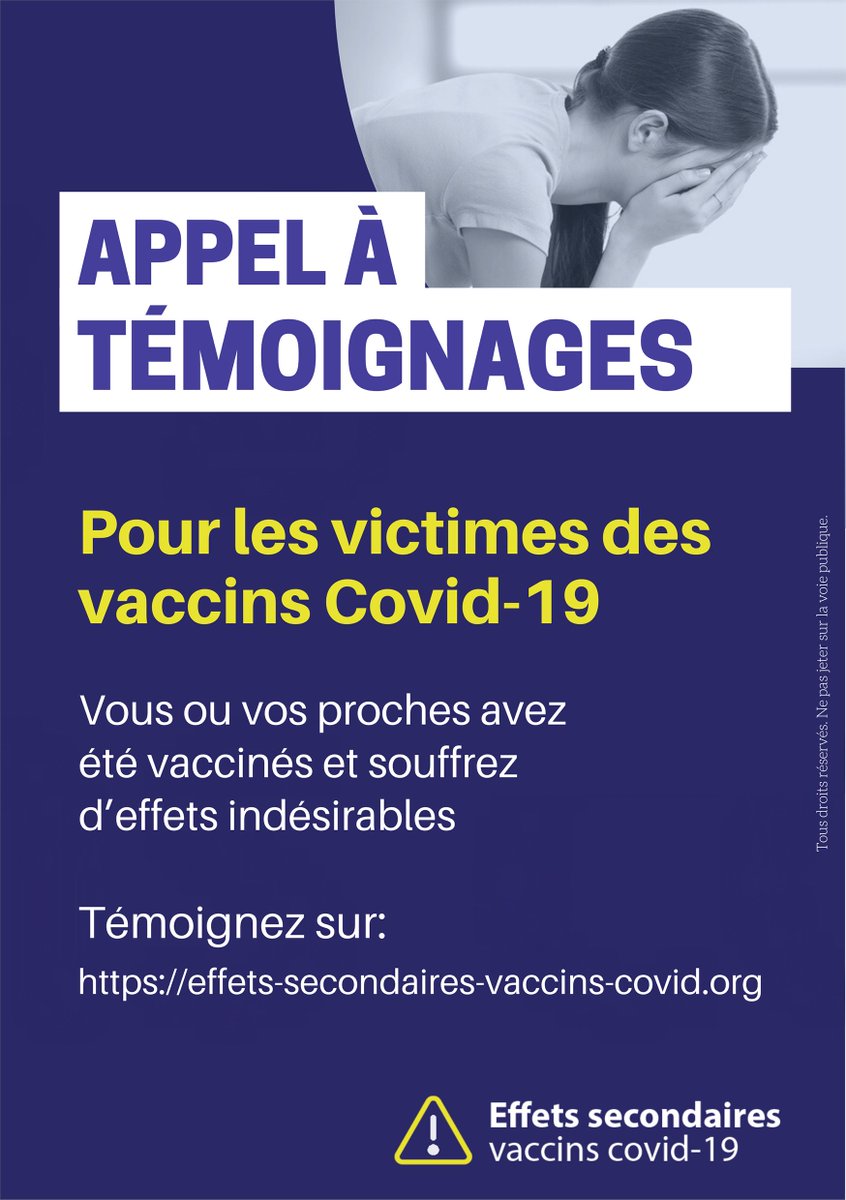 📢Nous lançons une campagne de distribution de flyers sur tte la France! - pr faire connaître l'asso - pr le recensement des victimes des vaccins ✅REJOIGNEZ-NOUS💪 A imprimer vs même ou imprimés (adresse post.) précisez le ds votre message👇#OnNelacheRien …ation-victimes-coronavirus-france.org/contact/