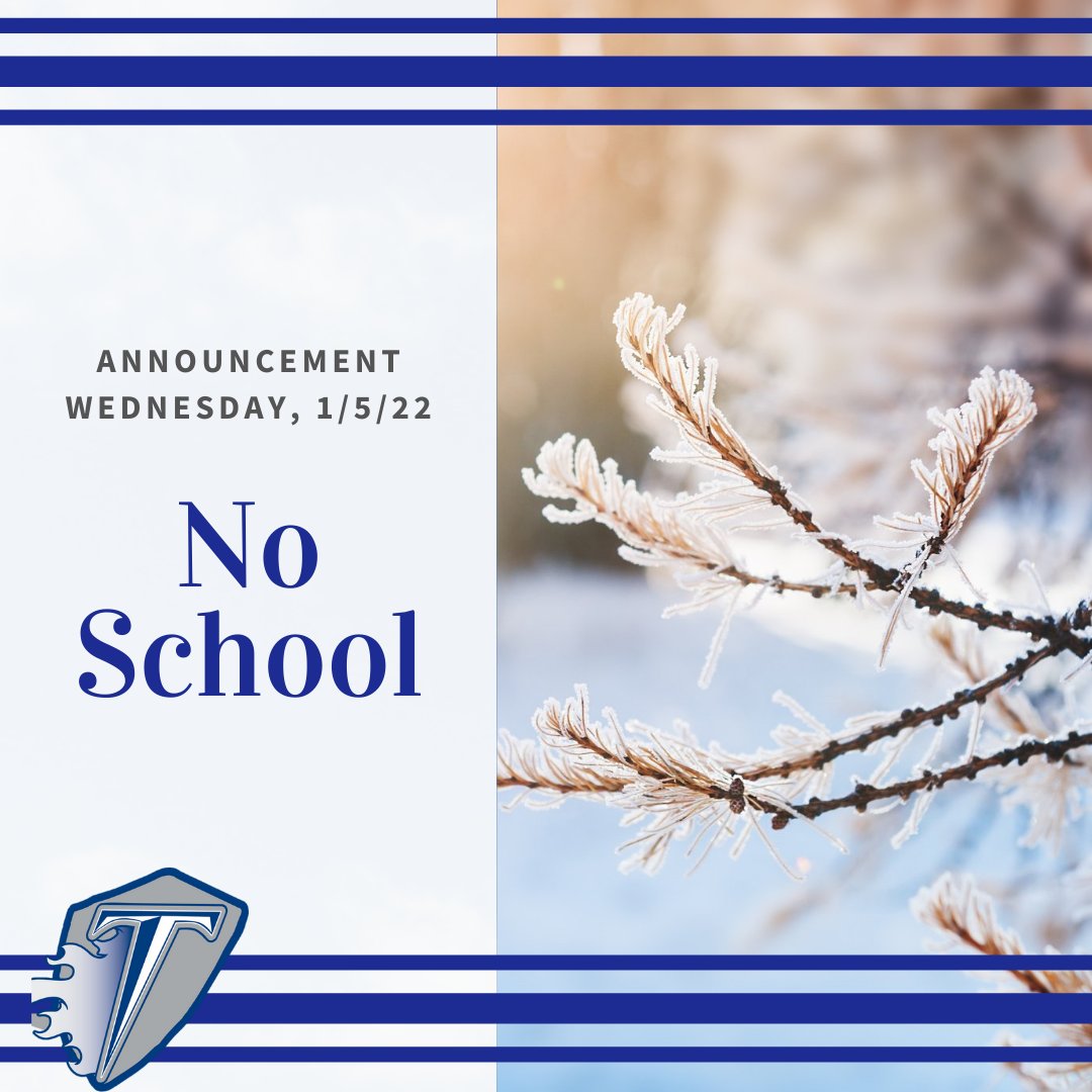 MRJHS2's tweet photo. RT @DistOffice238: Due to blowing and drifting snow along with slick road surfaces all M-R schools are cancelled for today, Wednesday, January 5th. https://t.co/0SwwJumXAp