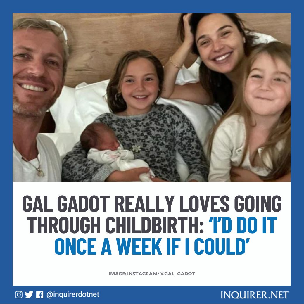 Inquirer on Twitter "‘I LOVE GIVING BIRTH’ Gal Gadot, a mother of(01)