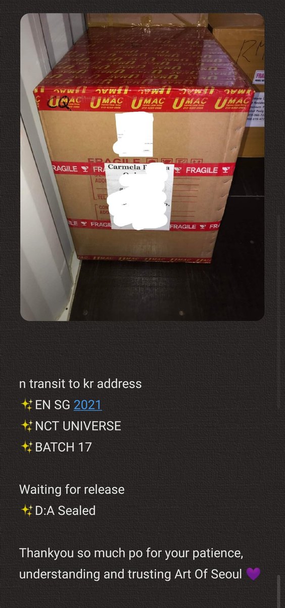 ArtOfSeoulPH's tweet photo. #AOSUpdates @ArtUpdate

MASS UPDATE AS OF JAN 5 ~

Thankyou so much for trusting @ArtOfSeoulPH ✨ Looking forward sa boxes natin specially yung d:a estimated 3 jumbo box🥺 if you have any concerns or inquiries kindly dm @ArtUpdate. Thankyou and Godbless🤍 https://t.co/GHjSiZNnCg
