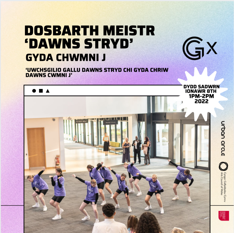 GX_Cymru's tweet photo. Dosbarth meistr Dawns stryd gyda Chwmni J penwythnos yma fel rhan o 'GX weekender' 🙌💃 - yn hyrwyddo lles a hwyl yn 2022. Niferoedd cyfyngedig - cofrestra trwy'r linc - https://t.co/INe2ru02Ow #dawnsstryd #casnewydd #CwmniJ #GExpressions https://t.co/EIr643xY1E