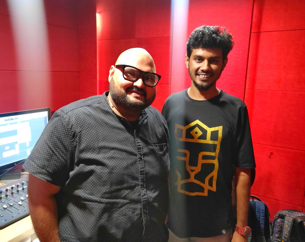 officialFEJO's tweet photo. pic after recording session of "Thannatthaan" song. with DJ Sekhar ettan 🎧❤️
for Naaradhan Malayalam Movie, starring Tovino Thomas, Anna Ben &amp; more. directed by Aashiq Abu. full song ▶️🔥
https://t.co/9I4jAYujCZ
#TovinoThomas #DJSekhar #Fejo #Naaradhan #Thannatthaan #recording https://t.co/EYBsB4KEz0