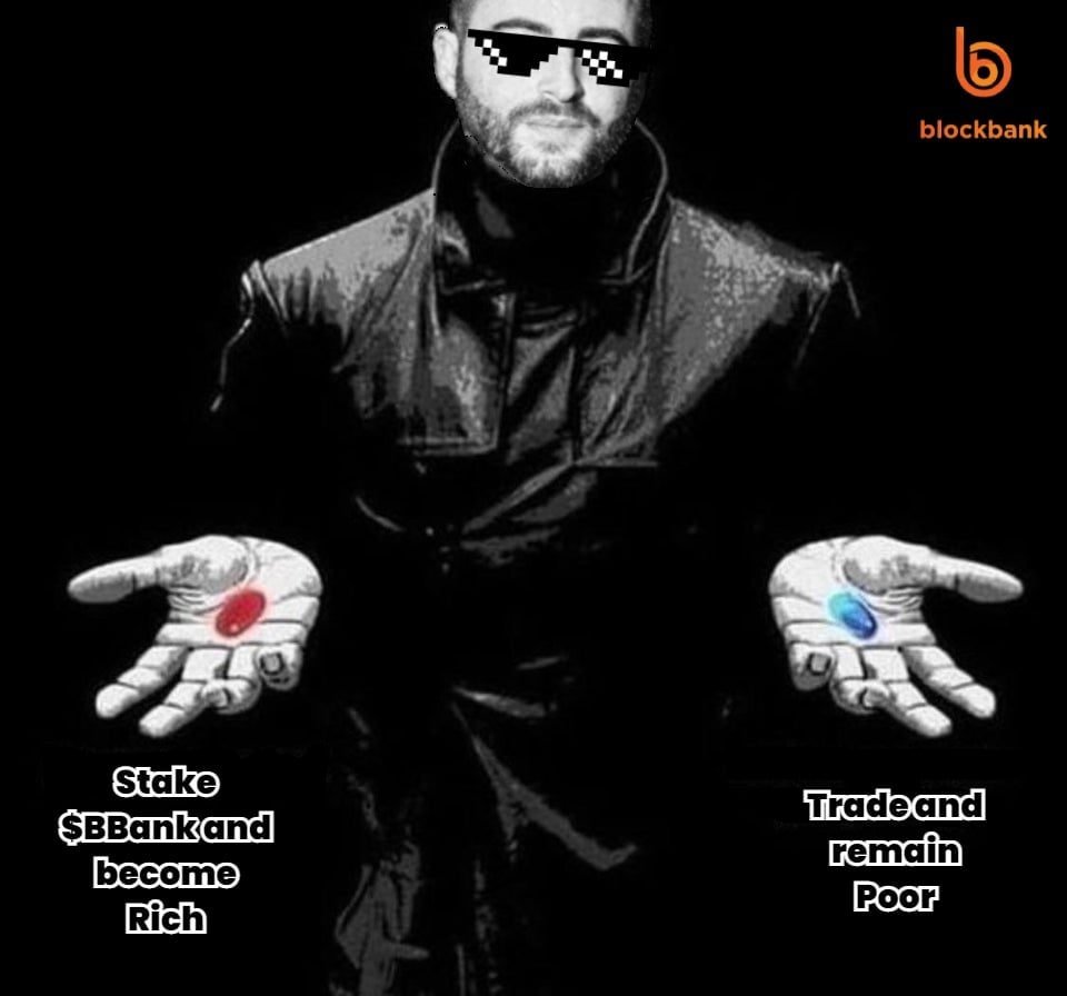 0xAbyA's tweet photo. When Papa @DarFranceschini offers you the red pill you take it.

@BLOCKBANKapp #BLOCKMEME $BBANK $BTC $ETH $BNB #DeFi https://t.co/2ZokmhtWAW