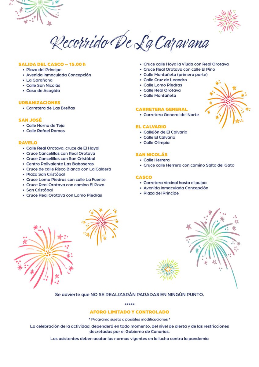 AISAcentejo's tweet photo. AISA-NC INFORMA
Hoy 5 de enero de 2022, como cada año tendrá lugar la tradicional caravana de https://t.co/W1cNpWMSrr los REYES MAGOS la cual comenzará a las 15 horas, cuyo recorrido podrán consultar en la fotos adjuntas: https://t.co/HUW8iEcxTG