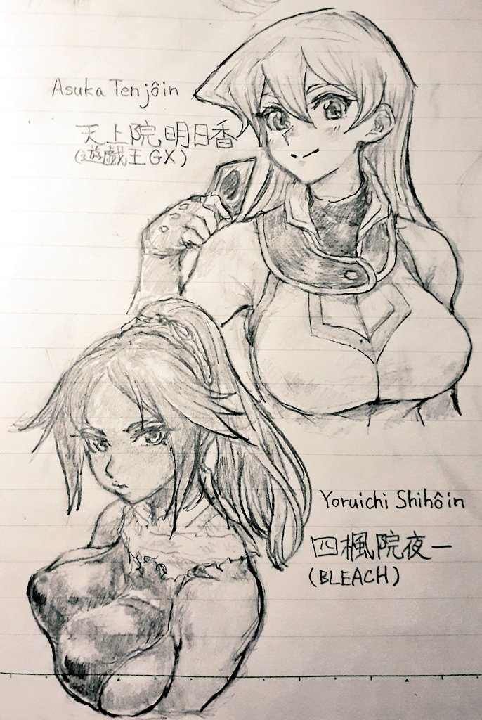 #リプきたキャラの顔だけ描く 
おっぱいジャンプヒロインズ 
