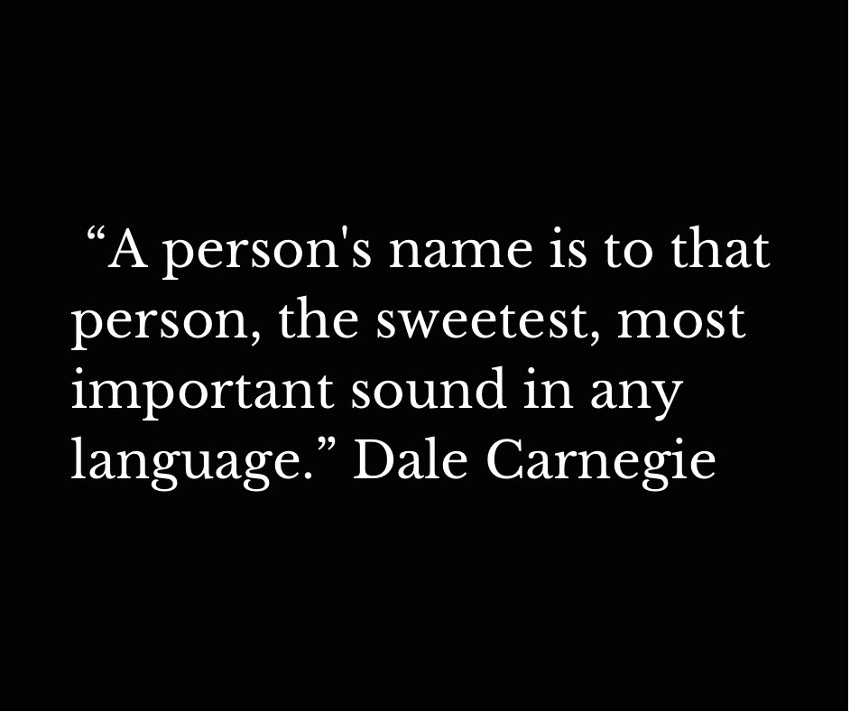 katherinesilvas's tweet photo. Dale Carnegie was right. If you want to succeed in #business and in #life make it a point to remember each and every person’s name. https://t.co/usXLpS4KnH