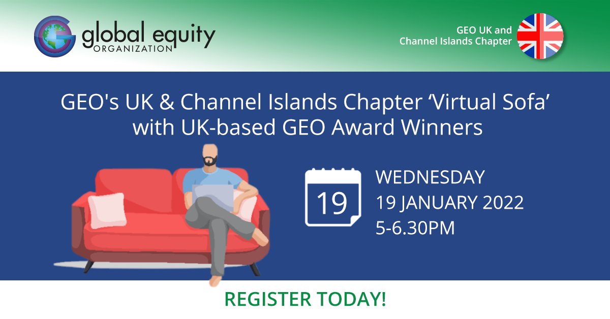 Don't forget... UK &amp; Channel Islands Chapter "Virtual Sofa" will be on 19 January 2022! Register today! ow.ly/mvTR50Hna5q