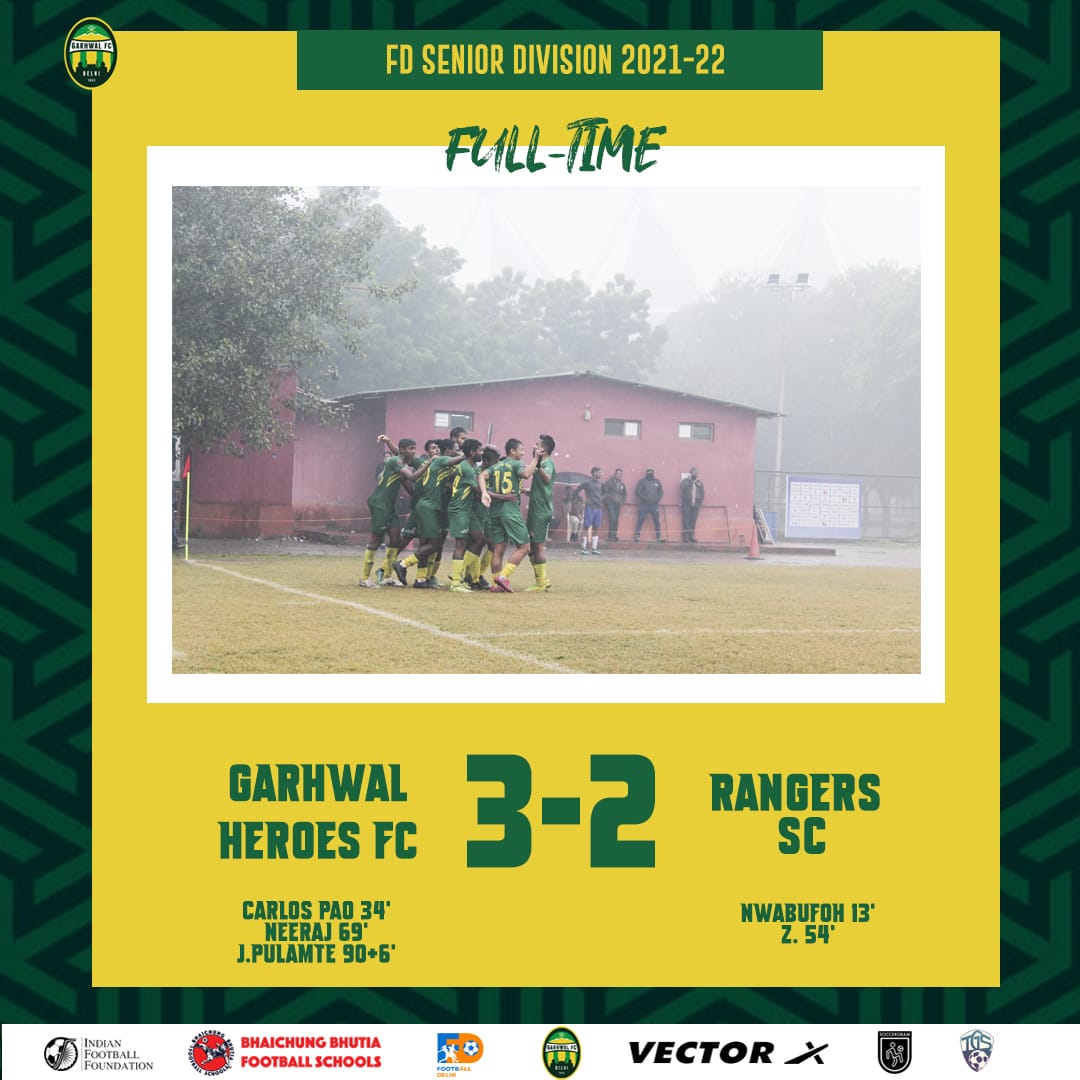 GarhwalFC's tweet photo. Another win in the bag! 3-2 victory vs Rangers SC in the #FDSeniorDivision 

#indianfootball https://t.co/mnOi5f8Yhe