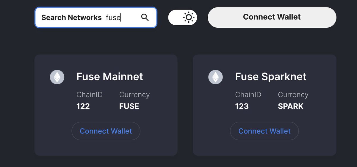 10/ Setting up Metamaska) Manual inputNetwork Name: Fuse NetworkRPC URL:  https://rpc.fuse.io/ Chain ID: 122Currency Symbol: FUSEBlock Explorer:  https://explorer.fuse.io/ orb) Visit  http://chainlist.org  to add the Fuse Network directly to Metamask.