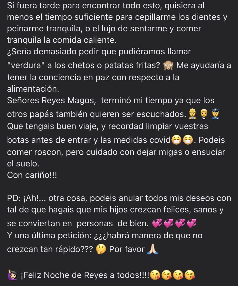 la carta de reyes de mi mami💖