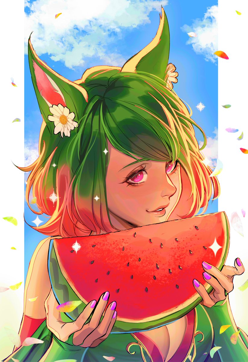 Ikayaki_ichisan's tweet photo. [2/2] Second-surprise!!
2nd raffle winner goes to 2 awesome characters by @nihil242 and @CelArtBox !! 🍉🍭
.
i hope you guys like the result! 🧡
Also, may be I'll do Art Raffle again in the future~
#FFXIV #FF14 #FF14イラスト #ミコッテ https://t.co/j1blJbSAML