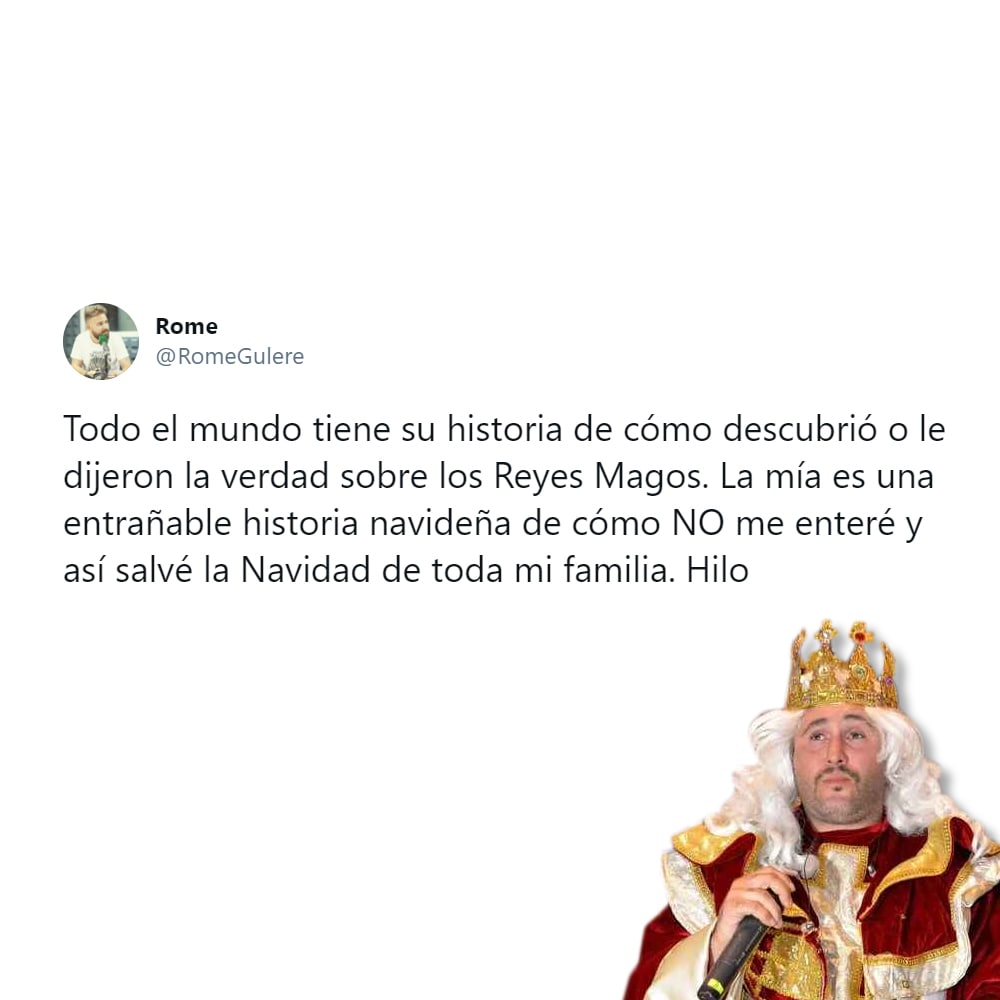 RomeGulere_'s tweet photo. Como cada año, EL HILO DE LOS REYES 👑👑👑

PD: El hilo original estaba en mi anterior cuenta @romegulere que la borró Twitter NO DIGO NA PERO SERÍA UN REGALAZO DE REYES QUE ME LA DEVOLVIERAN COMO DICIENDO https://t.co/o51po6Kb3d