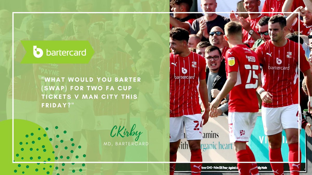 What would you "Barter" (swap) with STFC for two FA cup tickets v Man City this Friday? Like, share and reply with your Barter! Winners announced tomorrow at 11am.